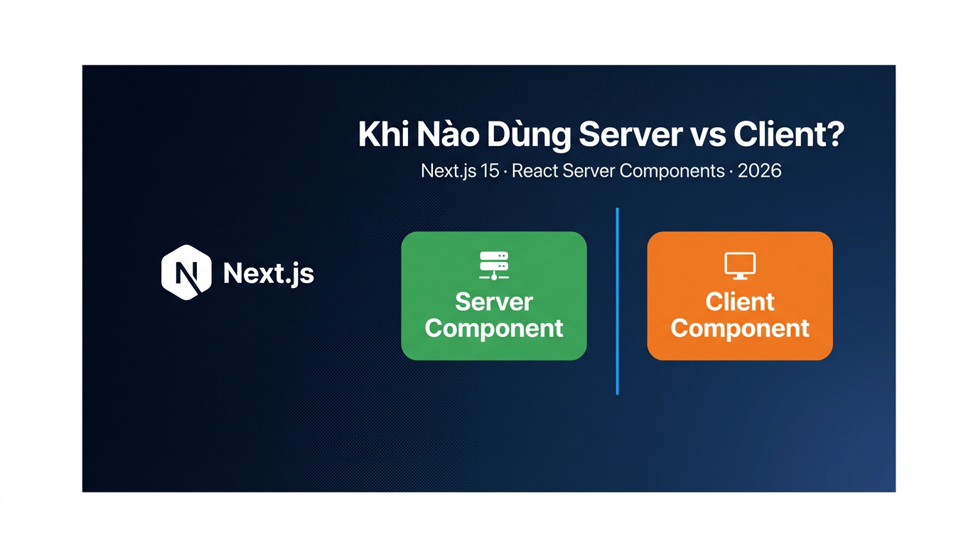 Server vs Client Components trong Next.js 15 [2026]