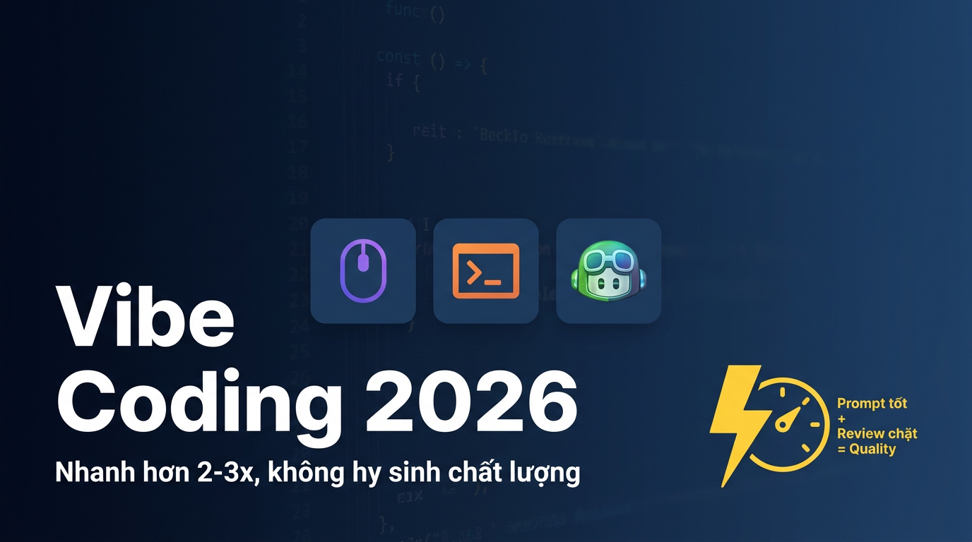 Vibe Coding 2026: Cursor, Claude Code, Copilot thực chiến