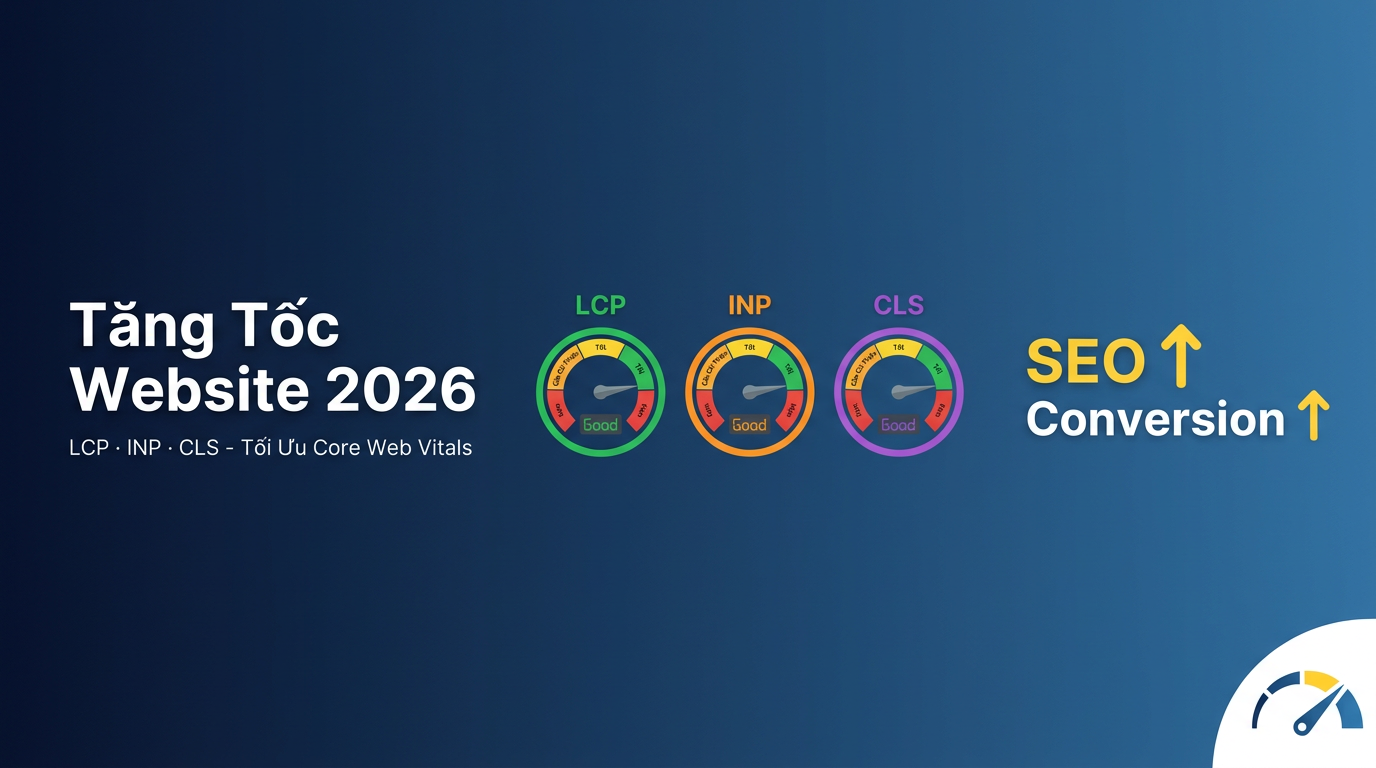 Core Web Vitals 2026: Tối ưu LCP, INP, CLS chuẩn SEO