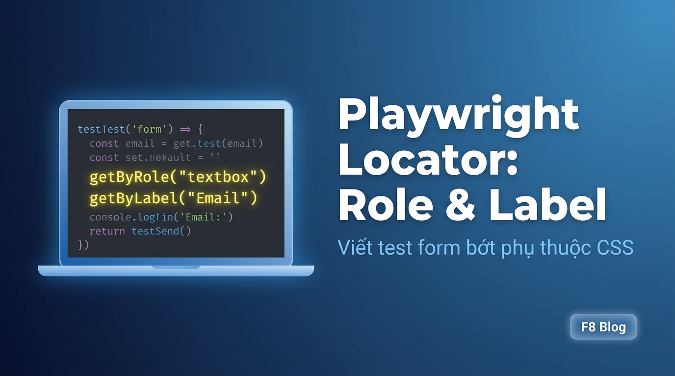Playwright locator: dùng role và label thay CSS selector