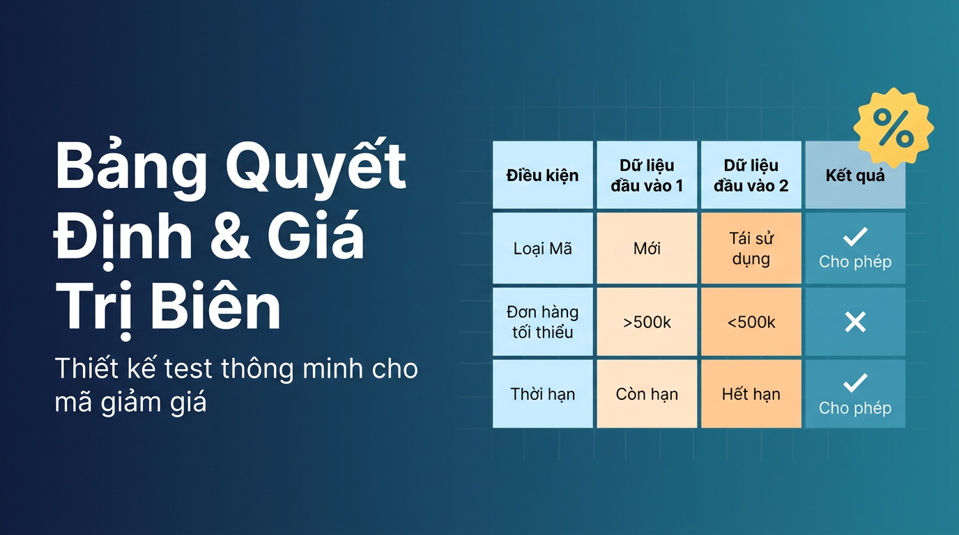 Decision Table & Boundary Value cho mã giảm giá